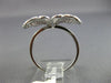 ESTATE WIDE .68CT DIAMOND & AAA PINK SAPPHIRE 18KT WHITE GOLD 3D BUTTERFLY RING