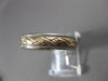 ESTATE 14KT WHITE & YELLOW GOLD CLASSIC DIAMOND CUT WEDDING BAND RING 5mm #23192