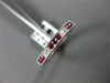 ESTATE .54CT DIAMOND & AAA RUBY 14K WHITE GOLD CLASSIC MILGRAIN ANNIVERSARY RING