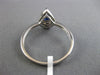 ESTATE .66CT DIAMOND & AAA SAPPHIRE 14KT WHITE GOLD DOUBLE HALO ENGAGEMENT RING