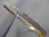 ESTATE 1.0CT DIAMOND 14KT YELLOW GOLD 3D CLASSIC SEMI ETERNITY BANGLE BRACELET