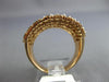 ESTATE WIDE 1.71CT WHITE & CHOCOLATE FANCY DIAMOND 14K ROSE GOLD MULTI ROW RING