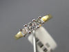 ESTATE .50CT PRINCESS DIAMOND 14K 2 TONE GOLD 3D CLASSIC 3 STONE ENGAGEMENT RING
