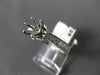 ESTATE .50CT DIAMOND 14KT WHITE GOLD MILGRAIN SEMI MOUNT ENGAGEMENT RING #17725