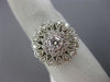 ESTATE WIDE .74CT ROUND DIAMOND 14KT WHITE GOLD 3D FILIGREE MILGRAIN FLOWER RING