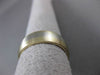 ESTATE 14KT WHITE & YELLOW GOLD MATTE HANDCRAFTED WEDDING BAND RING 7mm #23226