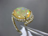 ESTATE LARGE 4.64CT DIAMOND & AAA OPAL 14KT YELLOW GOLD 3D OVAL HALO SNAKE RING