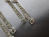 ESTATE 1.27CT DIAMOND 14KT WHITE GOLD BEZEL DOUBLE ROW HANGING EARRINGS #16917