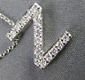 .32CT ROUND DIAMOND 14KT WHITE GOLD CLASSIC INITIAL FLOATING PENDANT #18296