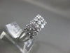 ESTATE WIDE 1.95CT DIAMOND 14KT WHITE GOLD 3 ROW SEMI ETERNITY ANNIVERSARY RING