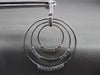 ESTATE LARGE .55CT DIAMOND 14KT WHITE GOLD ETOILE MULTI CIRCLE HANGING EARRINGS