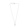 ESTATE .11CT DIAMOND 14KT WHITE GOLD CLASSIC DOUBLE PEAR TEAR DROP PAVE NECKLACE