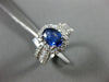 ESTATE 1.90CT DIAMOND & AAA SAPPHIRE 18K WHITE GOLD OVAL CLASSIC ENGAGEMENT RING