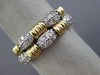 ESTATE WIDE .90CT DIAMOND 14KT TWO TONE GOLD 3D FLEXIBLE WOVEN ANNIVERSARY RING