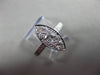 ANTIQUE .50CT OLD MINE ROUND DIAMOND PLATINUM 3D MARQUISE FILIGREE RING #23681