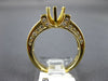 ESTATE 1.58CT DIAMOND 18KT YELLOW GOLD 6 PRONG SEMI MOUNT ENGAGEMENT RING #20856
