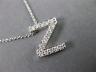 .32CT ROUND DIAMOND 14KT WHITE GOLD CLASSIC INITIAL FLOATING PENDANT #18296