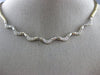 ESTATE .77CT DIAMOND 14K WHITE & YELLOW GOLD BY THE YARD 3 STONE NECKLACE #16974