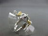 ESTATE 3.03CT FANCY MULTI COLOR DIAMONDS & AAA EMERALD 14KT WHITE GOLD FROG RING