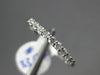 ESTATE .29CT DIAMOND 14KT WHITE GOLD 3D NINE STONE SHARE PRONG ANNIVERSARY RING