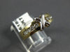 ESTATE .35CT DIAMOND 14KT WHITE & YELLOW GOLD 3D "X" DESIGN COCKTAIL RING #5180