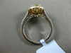 LARGE 3.40CT WHITE & CHAMPAIGN DIAMOND 14K TWO TONE GOLD 3D HALO ENGAGEMENT RING