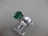 ESTATE 2.69CT DIAMOND & AAA EMERALD PLATINUM PRINCESS CUT 3D ENGAGEMENT RING