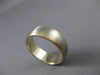 ESTATE 14KT WHITE & YELLOW GOLD MATTE HANDCRAFTED WEDDING BAND RING 7mm #23226