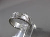 ANTIQUE 14K WHITE GOLD 3D HANDCRAFTED FILIGREE ETERNITY WEDDING BAND RING #23258