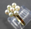 ANTIQUE AAA SOUTH SEA PEARL 14KT YELLOW GOLD 3D HANDCRAFTED CLUSTER FLOWER RING