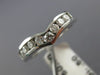ESTATE .50CT DIAMOND 14KT WHITE GOLD V SHAPE CHANNEL ANNIVERSARY RING #14509