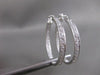 ESTATE 3.50CT DIAMOND HOOP INSIDE OUT 18K WHITE GOLD 33MM FILIGRE EARRINGS 20167