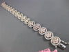 ESTATE WIDE 11.49CT WHITE & PINK DIAMOND 18KT WHITE & ROSE GOLD TENNIS BRACELET