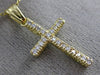 ESTATE .35CT DIAMOND 14KT YELLOW GOLD 3D CLASSIC FLOATING CROSS PENDANT #11307