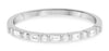 .18CT DIAMOND 14KT WHITE GOLD 3D ROUND & BAGUETTE SEMI ETERNITY ANNIVERSARY RING