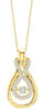 ESTATE .20CT DIAMOND 14KT YELLOW GOLD 3D CLASSIC LOVE KNOT INFINITY FUN PENDANT