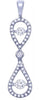 ESTATE .50CT DIAMOND 14KT WHITE GOLD 3D INFINITY ETOILE FLOATING PENDANT