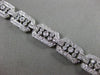 ESTATE WIDE 1.40CT DIAMOND 14KT WHITE GOLD 3D FILIGREE MILGRAIN TENNIS BRACELET