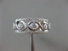 ESTATE WIDE .68CT 18KT WHITE GOLD 3D 5 STONE INFINITY ETOILE ANNIVERSARY RING
