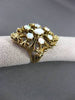 ANTIQUE EXTRA LARGE 1.40CT AAA OPAL 14KT YELLOW GOLD FILIGREE FUN RING #22962