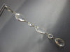 ESTATE EXTRA LARGE AAA CRYSTAL 14KT WHITE GOLD 3D MULTI SHAPE HANGING EARRINGS