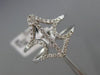 ESTATE LARGE .31CT DIAMOND 18KT WHITE GOLD 3D OPEN ANCHOR FRIENDSHIP FUN RING
