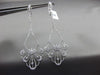 ESTATE LARGE .80CT DIAMOND 14KT WHITE GOLD 3D FILIGREE MILGRAIN HANGING EARRINGS