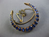 ANTIQUE 5.0CT AAA EXTRA FACET SAPPHIRE 14K ROSE GOLD HANDCRAFTED MOON BROOCH PIN