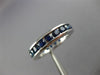 ESTATE 1.20CT AAA ROUND SAPPHIRE 14KT WHITE GOLD 3D CHANNEL ETERNITY RING #22442