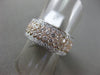 ESTATE WIDE 1.79CT 18KT WHITE & ROSE GOLD 3D MULTI ROW ZIG ZAG ANNIVERSARY RING