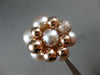 EXTRA LARGE .70CT DIAMOND & AAA PINK SOUTH SEA PEARL 14KT ROSE GOLD FLOWER RING