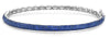 ESTATE 4.26CT AAA SAPPHIRE 18K WHITE GOLD CLASSIC MULTI ROW CUFF BANGLE BRACELET
