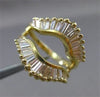 ANTIQUE 2.0CT DIAMOND 14KT YELLOW GOLD GRADUATING BAGUETTE INSERT RING #20100