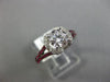ESTATE 1.24CT DIAMOND & AAA RUBY 14KT WHITE GOLD 3D FLOWER HALO ENGAGEMENT RING